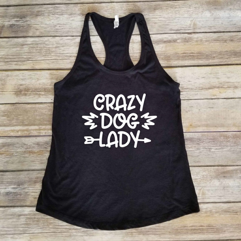 Crazy Dog Lazy racerback tank top - ladies shirt